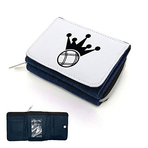 Mygoodprice Geldbörse mit Klappe, Geldbörse, Boccia-Krone, Jean, one size von Mygoodprice