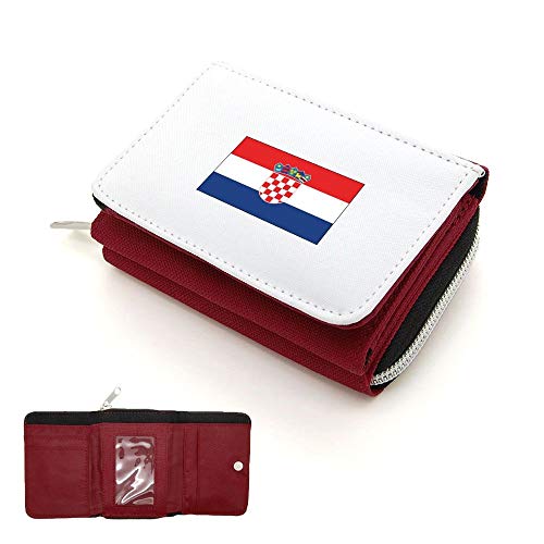 Mygoodprice Geldbörse mit Klappe, Motiv: Kroatien-Flagge, rot, one size von Mygoodprice