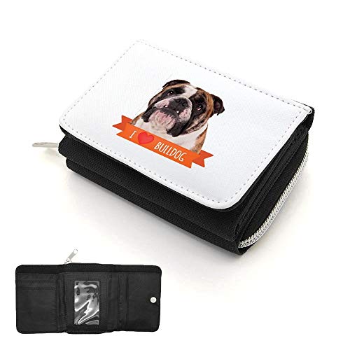 Mygoodprice Geldbörse mit Klappe Bulldogge, Schwarz , one size von Mygoodprice