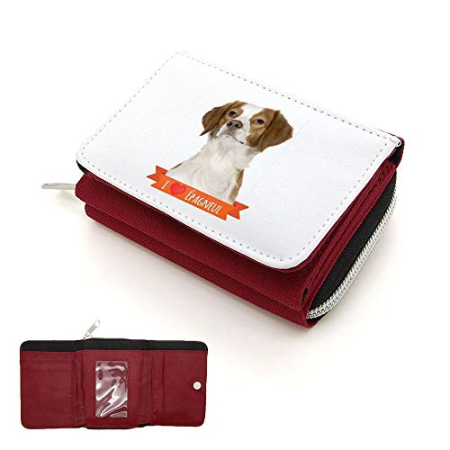 Mygoodprice Geldbörse mit Klappe für Spaniel, rot, one size von Mygoodprice