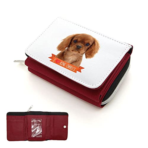 Mygoodprice King Charles Geldbörse mit Klappdeckel, rot, one size von Mygoodprice