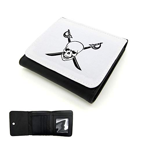 Mygoodprice Sword Herren-Geldbörse aus PU-Leder mit Totenkopfmotiv, Schwarz , one size Mygoodprice Sword Herren-Geldbörse aus PU-Leder mit Totenkopfmotiv, Schwarz , one size von Mygoodprice