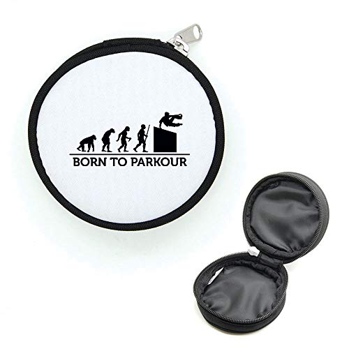 Parkour 2 Runde Geldbörse mit Reißverschluss Evolution, Schwarz , one size von Mygoodprice