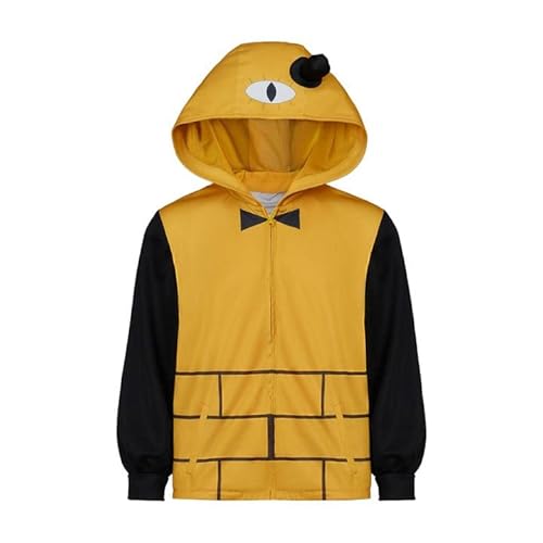 MyheroCos Bill Cipher Cosplay Kostüm Jacke Herren Hoodie Sweatshirt-L Gelb von MyheroCos