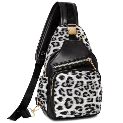 Myhozee Brusttasche Damen Klein Crossbody Bag Umhängetasche Antidiebstahltasche Sling Bag Damen Brusttasche Leder mit von Myhozee