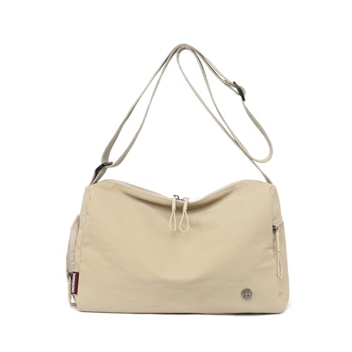 Myhozee Damen-Nylon-Umhängetasche für den Weg zur Arbeit, diebstahlsichere Umhängetasche, wasserdichte Handtasche, kann im Koffer befestigt werden, geeignet für Reisen, den Weg zur Arbeit und Fitness. von Myhozee