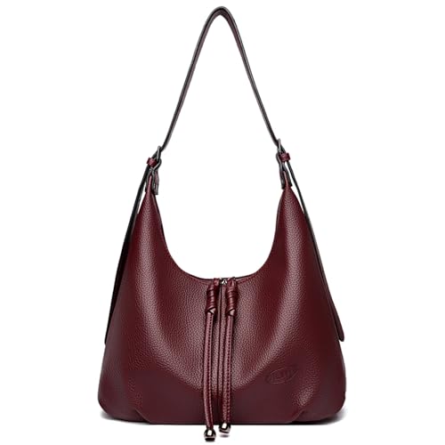 Myhozee Damen-Umhängetasche aus PU-Leder Elegante Handtasche Geräumige Tragetasche Herbst-/Wintertrend Leichtes Luxusmodell Multifunktional Geeignet für den Weg zur Arbeit, Reisen und Verabredungen von Myhozee