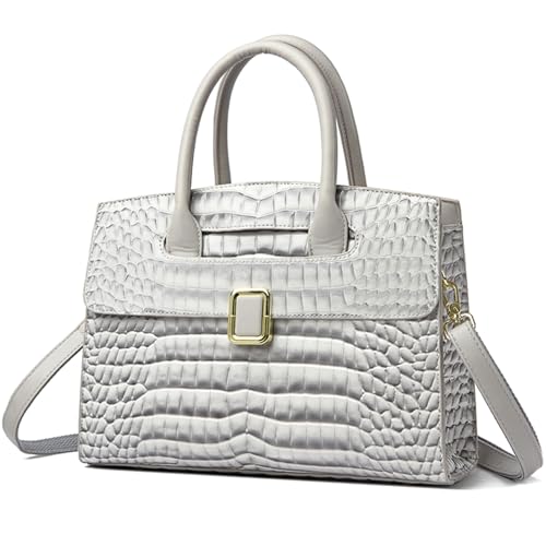 Myhozee Damen-Umhängetasche mit Krokodilmuster Geräumige Schultertasche Praktische Handtasche Elegante Aktentasche, Diebstahlsichere Tasche mit Mehreren Fächern Geeignet für Freizeit und Geschäft von Myhozee