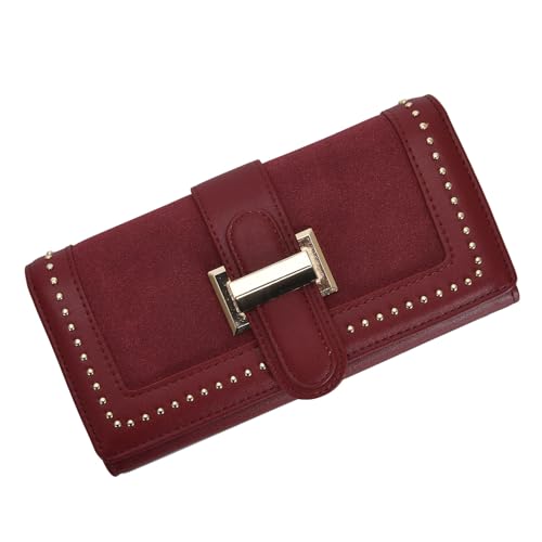 Myhozee Geldbörse Damen groß im Langformat, Portemonnaie Geldbörse Frauen mit 10 Kartenfächer & Fotofenster | Elegantes Portmonee Lang Geldbeutel mit Reißverschluss Druckknopf und vielen Fächern von Myhozee