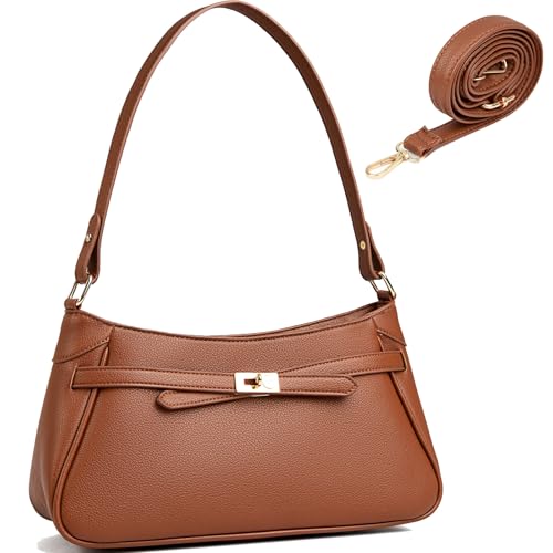 Myhozee Handtasche Damen Umhängetasche Klein - Elegant Crossbody Bag Damen Mit 2 Schultergurten Tasche Schultertasche Handbags Top Zip Hobo Shoulder Bag für Frauen Womens Dating Party Einkaufe von Myhozee
