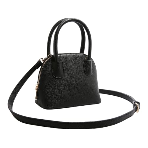 Myhozee Kleine Damen Umhängetaschen PU Leder Crossbody Bag，Handytasche zum Umhängen，Lässige Handtasche mit Litchi-Print und Abnehmbarem und Verstellbarem Schulterriemen mit Reißverschluss von Myhozee