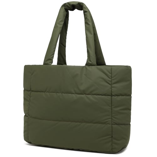 Myhozee Puffer Bag Damen Tasche Elegant - Handtasche Damen Tote Bag Puffect Shopper Groß Umhängetasche Hobo Bag Warme Schultertasche Bag Winter Handbag Stepptasche Einfarbig von Myhozee