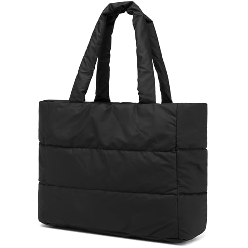 Myhozee Puffer Bag Damen Tasche Elegant - Handtasche Damen Tote Puffect Shopper Groß Umhängetasche Hobo Bag Warme Schultertasche Bag Winter Handbag Stepptasche Einfarbig von Myhozee