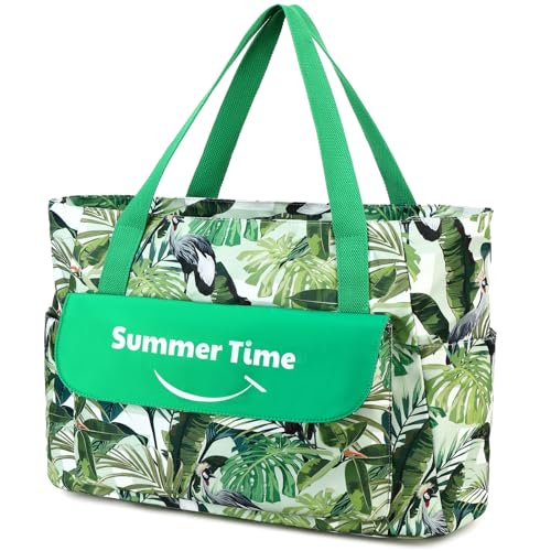 Myhozee Strandtasche XXL Familie Wasserdicht Badetasche Damen Groß Beach Bag mit reißverschluss & Haltegurt für Stranddecke, Sommer Schwimmbad Sauna Tasche Tote Bag Sopper für Strand Pool Reisen Myhozee Strandtasche XXL Familie Wasserdicht Badetasche Damen Groß Beach Bag mit reißverschluss & Haltegurt für Stranddecke, Sommer Schwimmbad Sauna Tasche Tote Bag Sopper für Strand Pool Reisen von Myhozee
