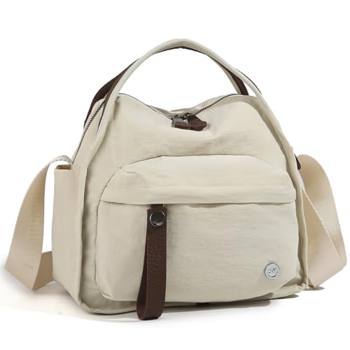 Myhozee Wasserdichte multifunktionale Umhängetasche Damen Crossbody-Taschen Großvolumige leichte Handtasche Polyester/PU-Material Geeignet für Pendler, Reisen, Schule, Sport, Einkaufen von Myhozee