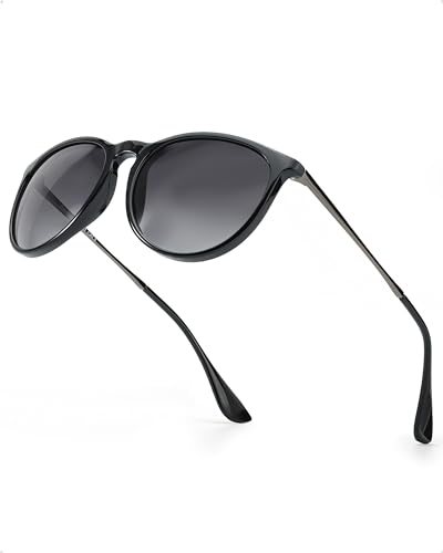 Myiaur Polarisierte Sonnenbrille Damen Klassische Retro-Verlaufsgläser Vintage Runde Designerbrillen UV400 Schutz von Myiaur