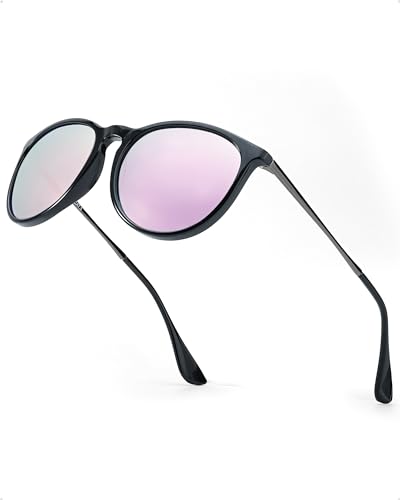 Myiaur Polarisierte Sonnenbrille Damen Klassische Retro-Verlaufsgläser Vintage Runde Designerbrillen UV400 Schutz von Myiaur