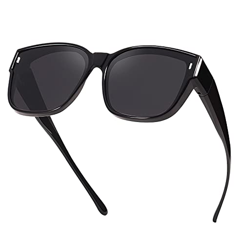 Myiaur Polarisierte Überzieh Sonnenbrille Damen UV-Schutz Überbrille Sonnenbrille für brillenträger Ultra Leicht Fit-Over Brille von Myiaur