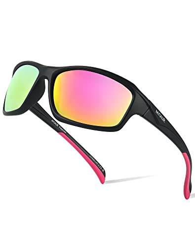 Myiaur Sonnenbrille Fahrradbrille für Herren Damen UV 400 Schutz Schutzbrille MTB Sportbrille für Outdoorsport Radfahren Fahren Laufen Golf Baseball von Myiaur