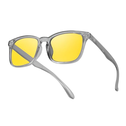 Myiaur Square Polarised Night Vision Glasses for Driving Anti Glare Headlight Glasses Yellow Lens NV8082-V10 Myiaur Square Polarised Night Vision Glasses for Driving Anti Glare Headlight Glasses Yellow Lens NV8082-V10 von Myiaur