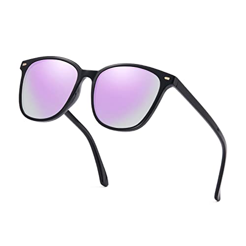 Myiaur Klassische Sonnenbrille für Damen, polarisiert, blendfrei, UV-Schutz, Violett/Violett von Myiaur