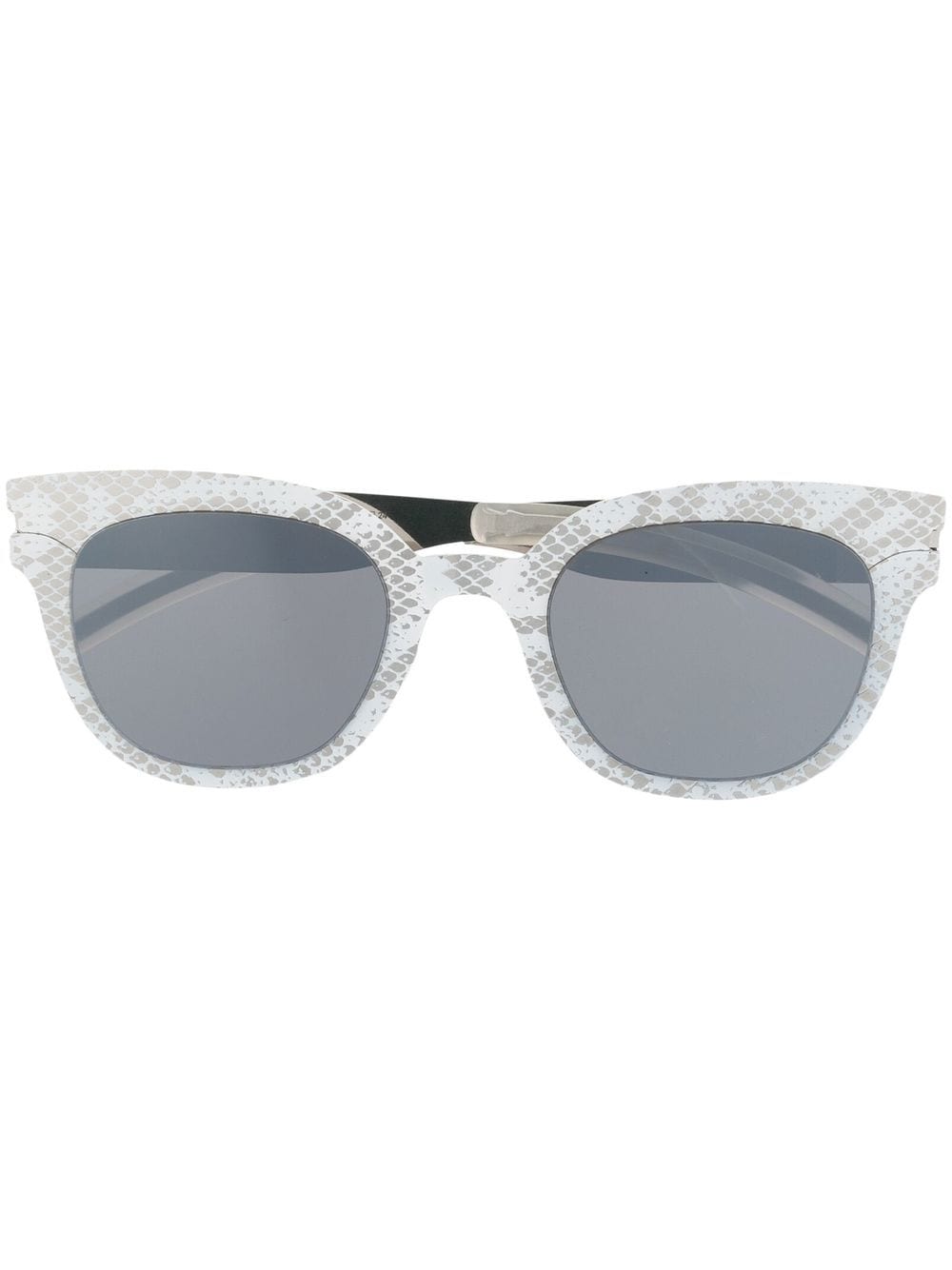 Mykita Sonnenbrille mit Python-Print - Silber von Mykita