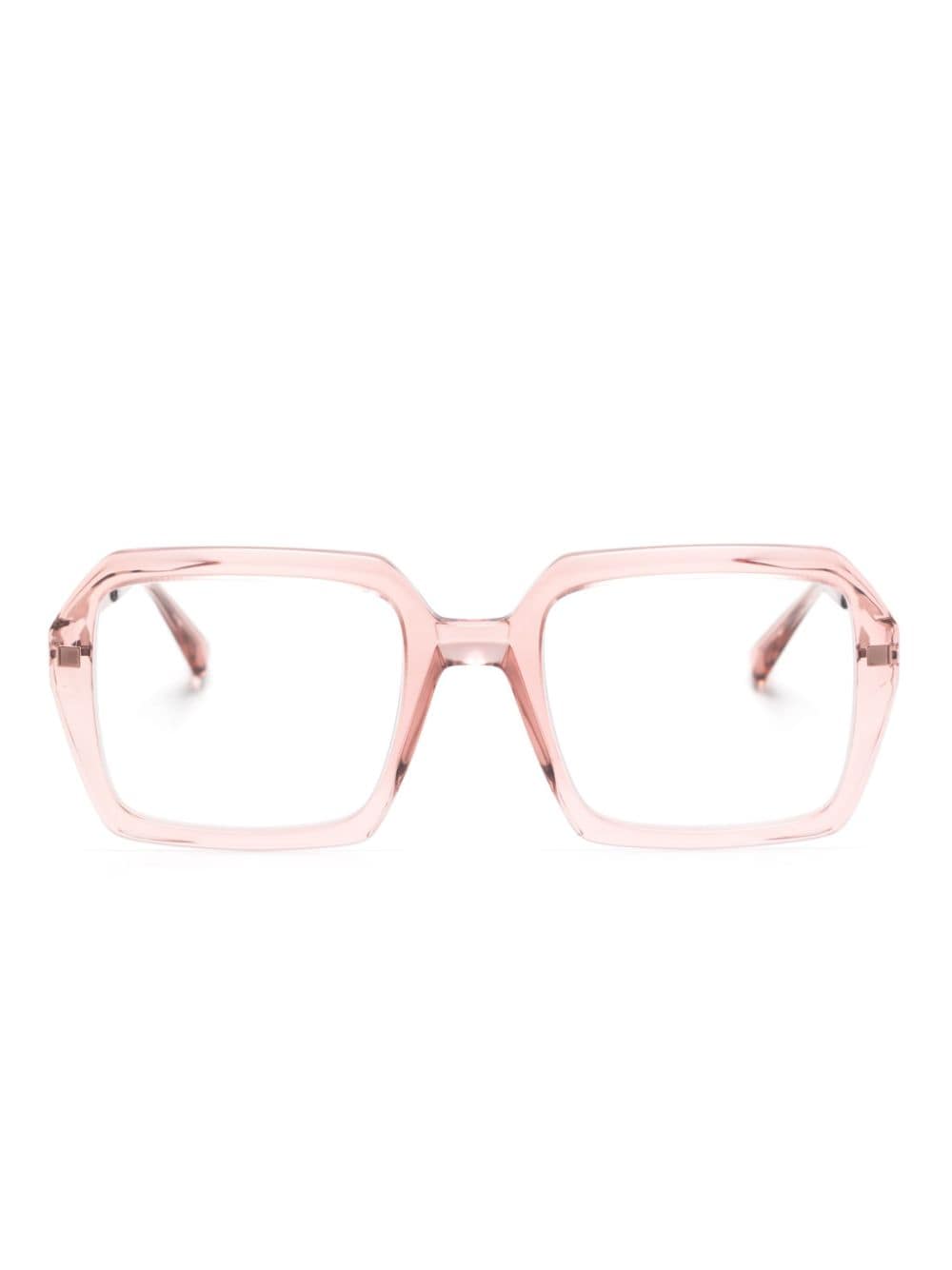 Mykita Vanilla Brille mit eckigem Gestell - Rosa von Mykita