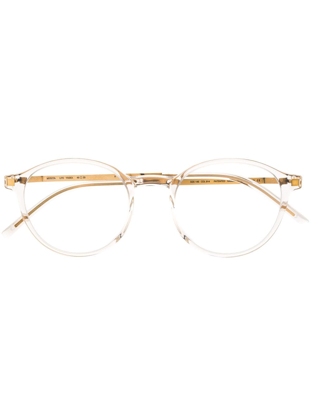 Mykita 'Yaska' Brille mit rundem Gestell - Gold von Mykita