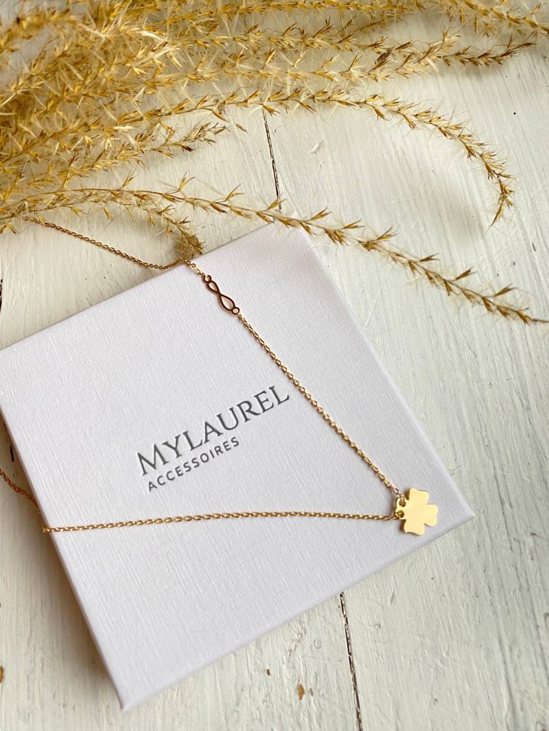 Weihnachtsgeschenk |Kleeblatt Halskette-Blatt-Schmuck-Geschenk-Glückbringer-In Gold-Tolle Geschenk Idee-Jewellery Gift von MylaurelAccessories