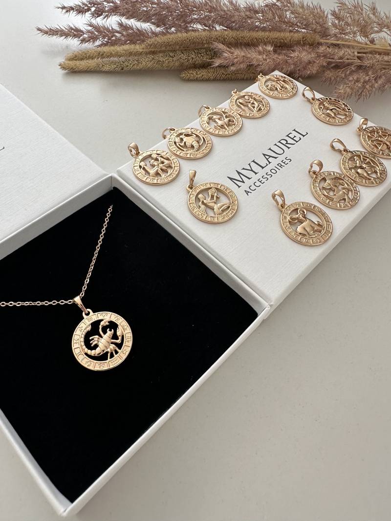 sternzeichen Halskette |Constellation |Skorpion | Schütze Waage |Löwe Schmuck |Geschenk Für Frauen von MylaurelAccessories