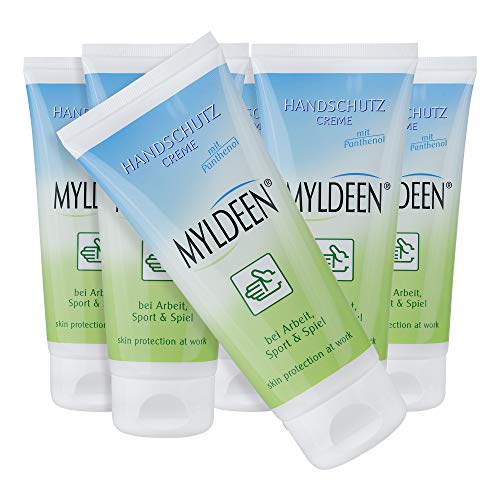 MYLDEEN Hautschutzcreme | Handcreme, Handpflege | Tuben, Tube | Pflege auf der Arbeit, Arbeitsschutz | Pflegt und schützt trockene und rissige Händen, nicht fettend (6 Stück) von Myldeen