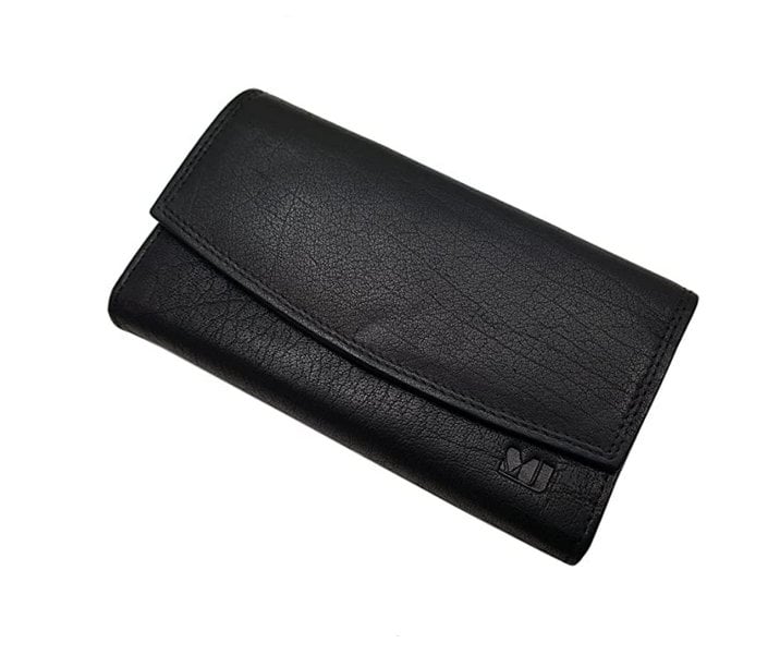 Büffelleder Kellnerbörse/Geldbeutel Geldbörse Portemonnaie Geldtasche Taxibörse in Schwarz von Myledershop