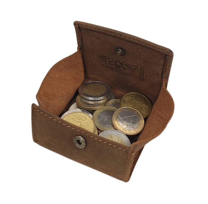 Kleine Büffel-Vollleder Wiener Schachtel Münzbörse/Geldbörse Geldbeutel Portemonnaie Portmonaise Geldtasche Portmonee in Cognac von Myledershop