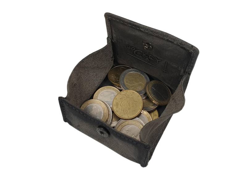Kleine Büffel-Vollleder Wiener Schachtel Münzbörse/Geldbörse Geldbeutel Portemonnaie Portmonaise Geldtasche Portmonee in Grau von Myledershop