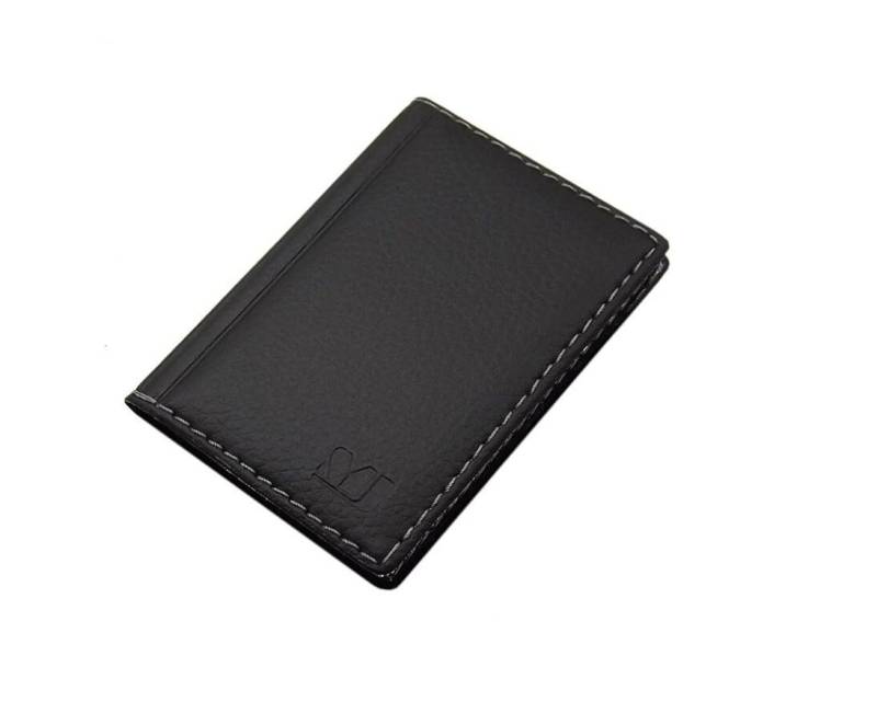 Kreditkartenetui/Kartenetui Visitenkartenetui Scheckkartenetui Kartenmäppchen Mit 12 Fächern | Design 2 Schwarz von Myledershop