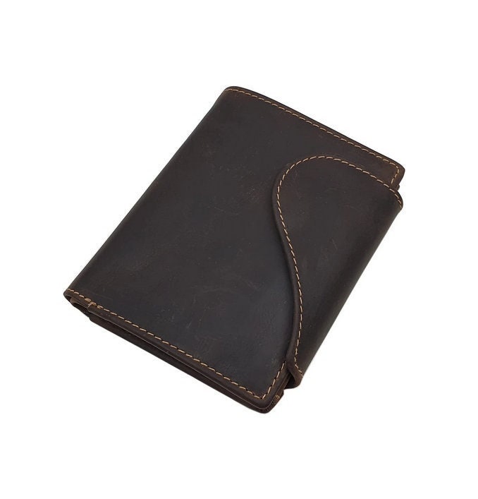 Vollrindleder Damen Hochformat Geldbörse/Geldbeutel Portemonnaie Geldtasche Portmonee Mit Rfid & Nfc Schutz in Braun von Myledershop