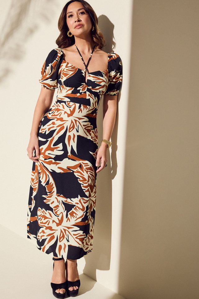 Myleene Klass Midikleid Myleene Klass tropisches Kleid mit Bindeschleife (1-tlg) von Myleene Klass