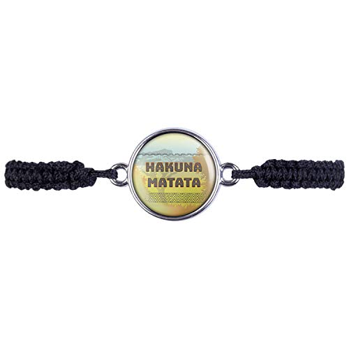 Mylery Armband mit Motiv Hakuna Matata Afrika Savanne Löwen Silber 16mm Mylery Armband mit Motiv Hakuna Matata Afrika Savanne Löwen Silber 16mm von Mylery
