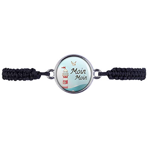 Mylery Armband mit Motiv Moin Moin Möwe Leuchtturm Meer See Wellen Silber 16mm Mylery Armband mit Motiv Moin Moin Möwe Leuchtturm Meer See Wellen Silber 16mm von Mylery