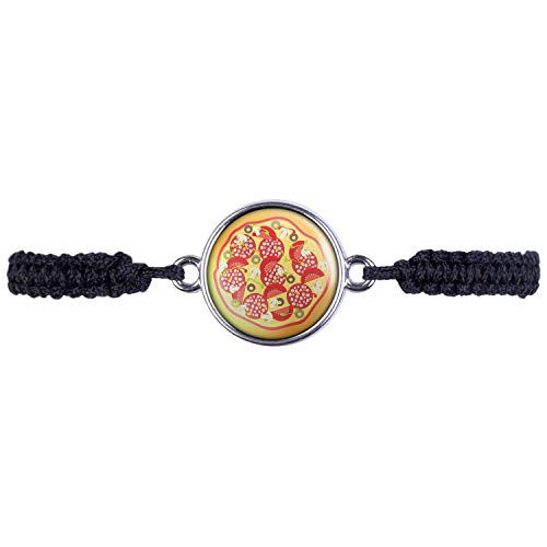 Mylery Armband mit Motiv Pizza Italien Pizzeria Silber 16mm von Mylery