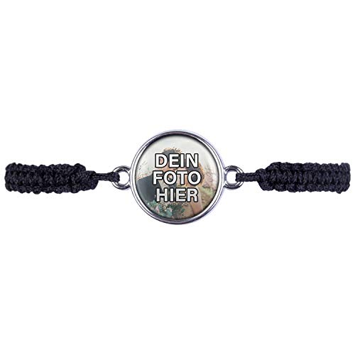 Mylery Armband mit Wunsch-Motiv eigenes Wunsch-Foto Bild oder Design hochladen Silber 16mm von Mylery