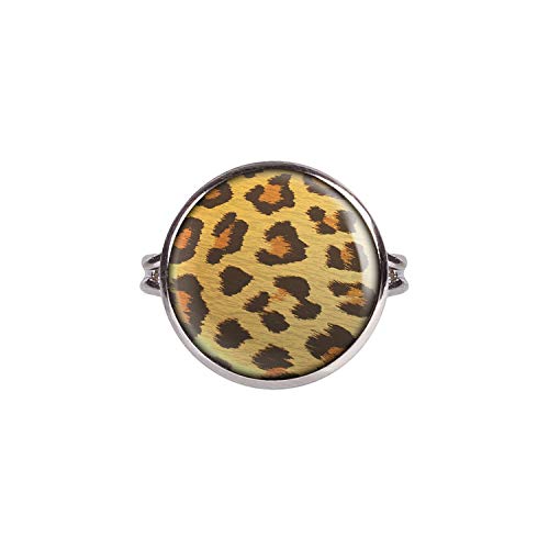 Mylery Ring mit Motiv Leo Leopard Leoparden-Muster Silber 16mm Mylery Ring mit Motiv Leo Leopard Leoparden-Muster Silber 16mm von Mylery