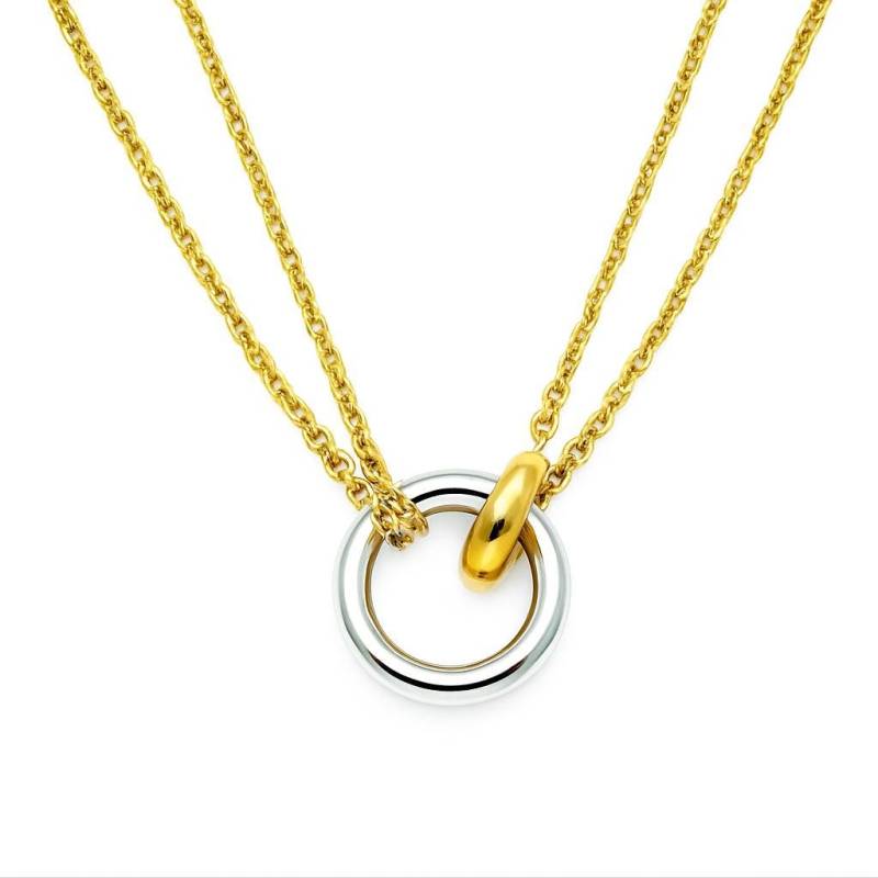 Elegante Damen Halskette Edelstahl Gold Silber Kreis-Anhänger | Infinity Kette Geschenk Für Frauen Muttertag Elegante Damen Halskette Edelstahl Gold Silber Kreis-Anhänger | Infinity Kette Geschenk Für Frauen Muttertag von MyloveSchmuck