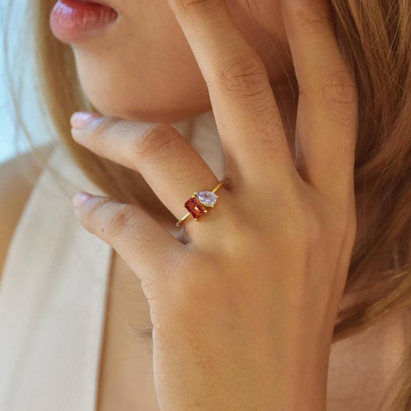 Zwei-stein-Ring Smaragd & Birthstone Ring Schmuck Jahrestagsgeschenk Toi Et Moi Paare Geschenk Partner Zwei-stein-Ring Smaragd & Birthstone Ring Schmuck Jahrestagsgeschenk Toi Et Moi Paare Geschenk Partner von Myluckideas