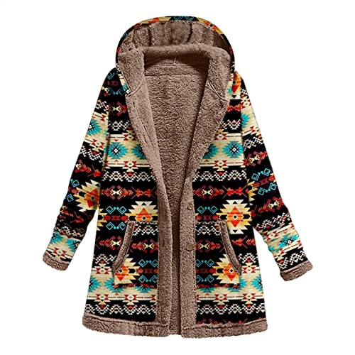 Damen Teddy Lang Winterjacke Jacke Mantel Kapuzenjacke Wintermantel Teddymantel mit Kapuze Fleecejacke Plüschmantel Mädchen Schwarz Fleecemantel Plüschjacke Herbstjacke Fleece Plüsch Mantel Herbst von Mymyguoe