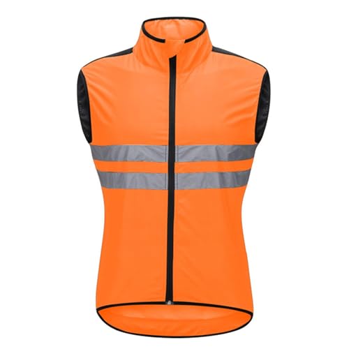 Mymyguoe Ärmellose Fahrrad Jacke Für Herren Sportweste Damen Reflektierend Winddicht Windstopper Laufweste Wasserdicht Atmungsaktiv MTB Warnweste Fahrrad Weste Jacke Radweste Leicht Softshellweste von Mymyguoe