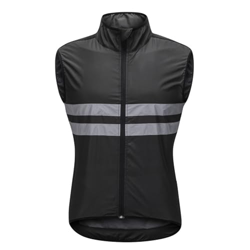 Mymyguoe Ärmellose Fahrrad Jacke Für Herren Sportweste Damen Reflektierend Winddicht Windstopper Laufweste Wasserdicht Atmungsaktiv MTB Warnweste Fahrrad Weste Jacke Radweste Leicht Softshellweste von Mymyguoe
