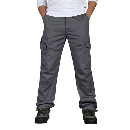 Mymyguoe Baggy Jogginghose Herren Outdoorhose Arbeitshosen Männer Viele Taschen Chino Hose Viele Taschen Cargohose Jogginghose Schwarze Cargohose von Mymyguoe