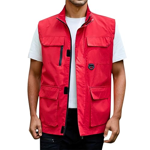 Mymyguoe Fahrradweste Herren Damen Sommer Sportweste Herren Reflektierend Winddicht Windstopper Laufweste Wasserdicht Atmungsaktiv MTB Warnweste Fahrrad Ärmellose Weste Radweste Leicht Softshellweste von Mymyguoe