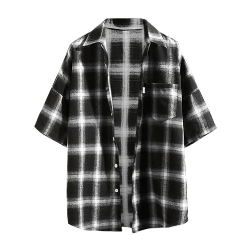 Mymyguoe Flanellhemd Herren Kariertes Hemd Kurzarm Holzfällerhemd Casual Button Down Freizeithemd Flanell Arbeitshemd Motorradhemden Herren Beiläufig Karohemd Herren Oberhemd Kurzarm Fischerhemd Mymyguoe Flanellhemd Herren Kariertes Hemd Kurzarm Holzfällerhemd Casual Button Down Freizeithemd Flanell Arbeitshemd Motorradhemden Herren Beiläufig Karohemd Herren Oberhemd Kurzarm Fischerhemd von Mymyguoe
